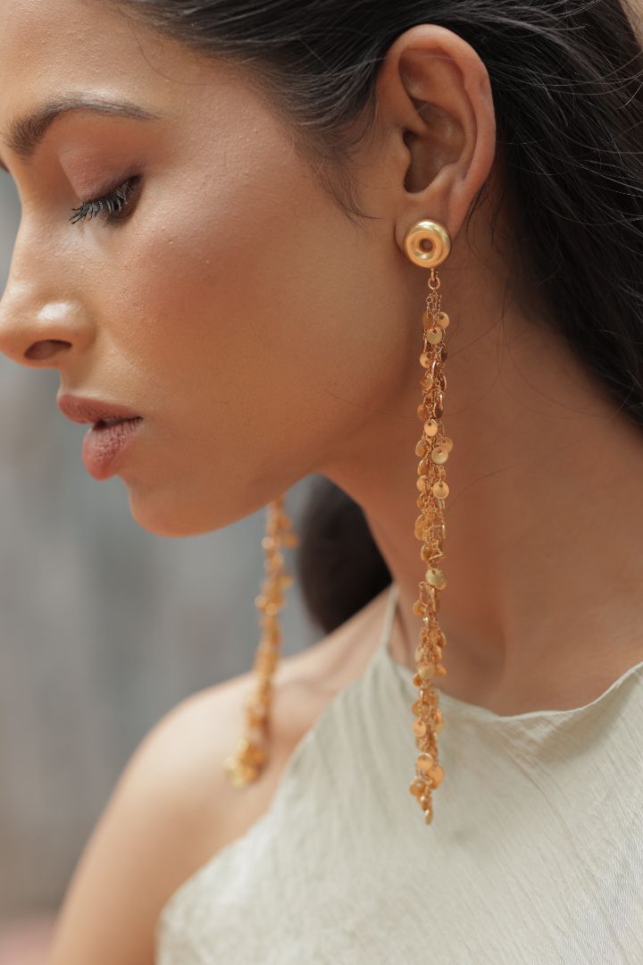 Coin Cascade Earrings